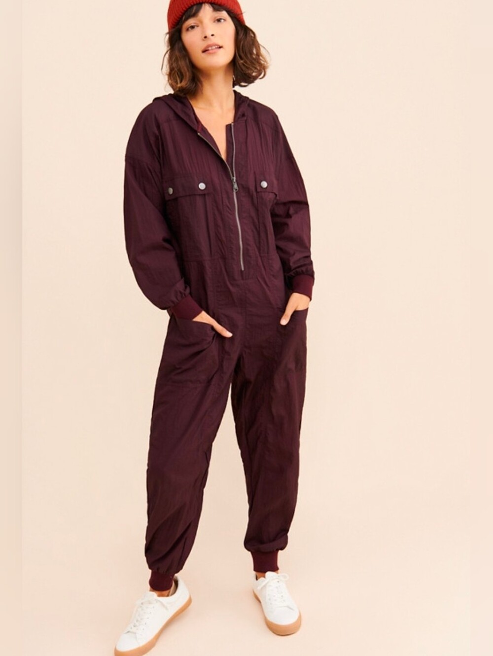 Free People Movement 'Speak My Language' parachute runsie Jumpsuit. Size Small - Picture 1 of 9